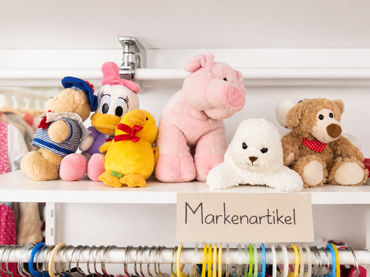 Kuscheltiere im Display