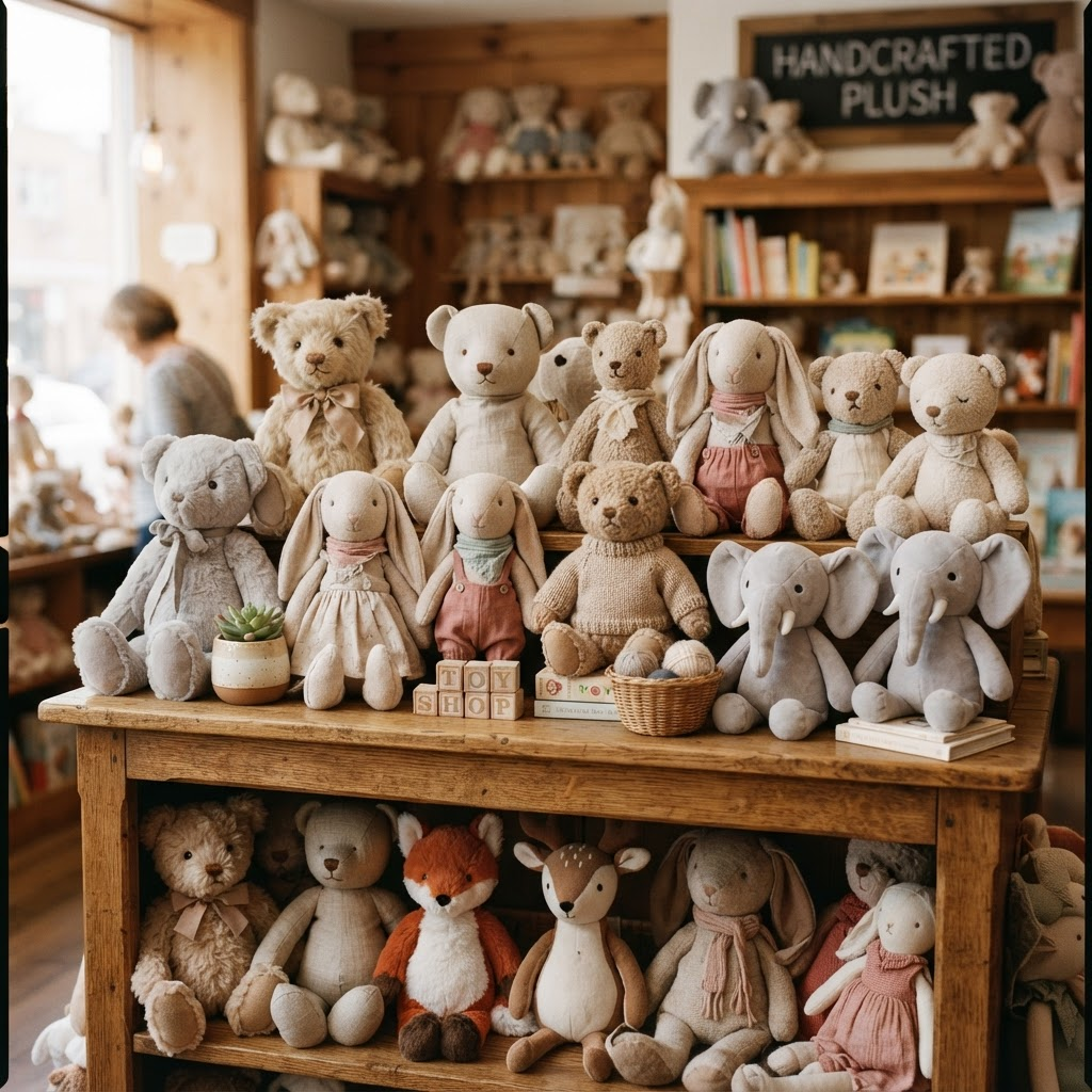 Kuscheltiere im Display